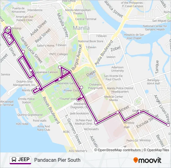 JEEP Bus Line Map