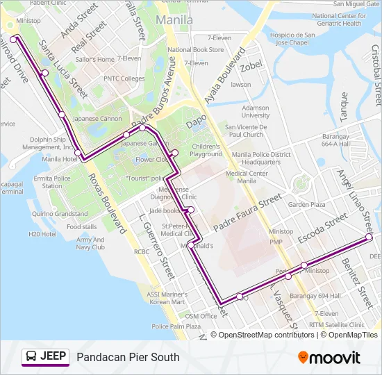 JEEP Bus Line Map