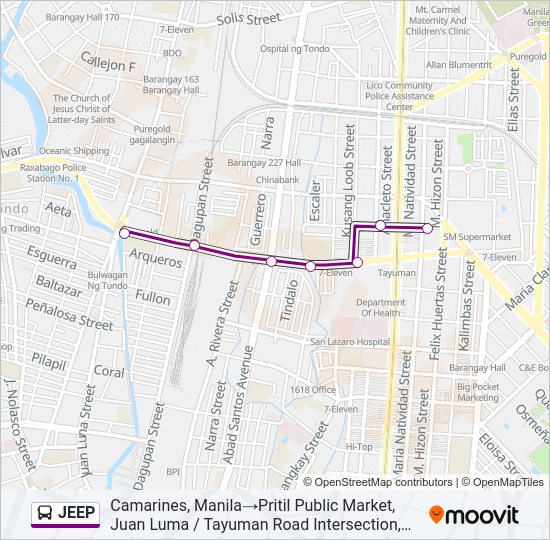 JEEP Bus Line Map