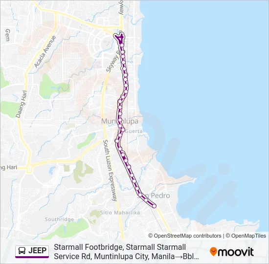 JEEP Bus Line Map