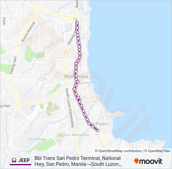 JEEP Bus Line Map