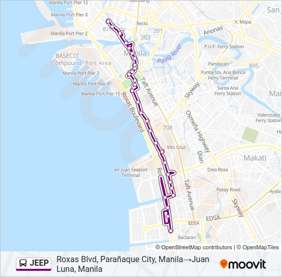 JEEP Bus Line Map