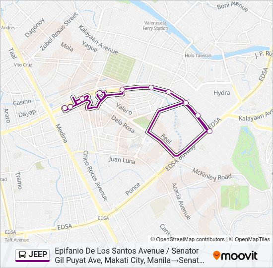 JEEP bus Line Map