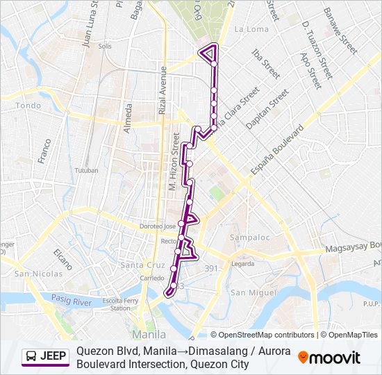 JEEP Bus Line Map