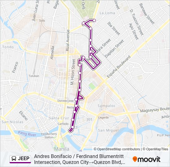 JEEP bus Line Map