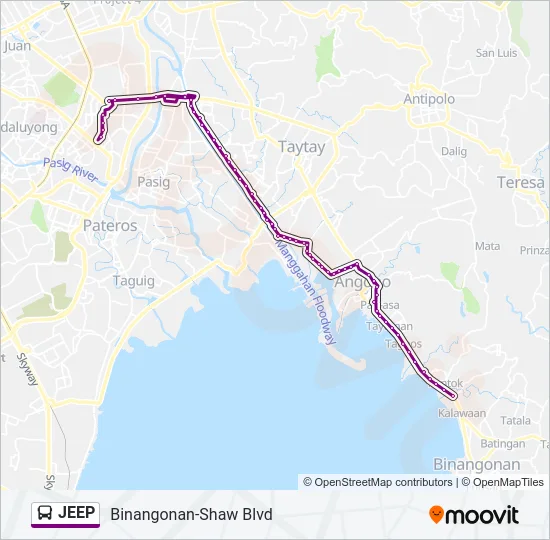 JEEP Bus Line Map