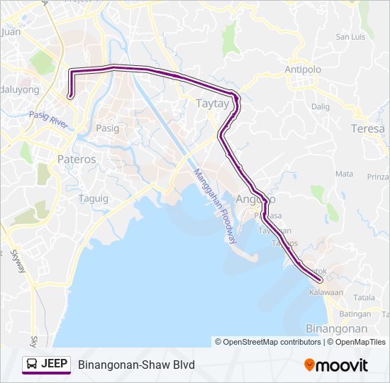 JEEP Bus Line Map