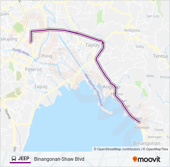 JEEP Bus Line Map