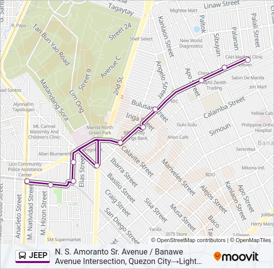 JEEP bus Line Map