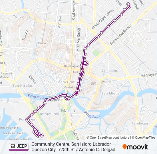 JEEP Bus Line Map