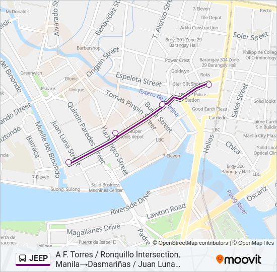 JEEP Bus Line Map