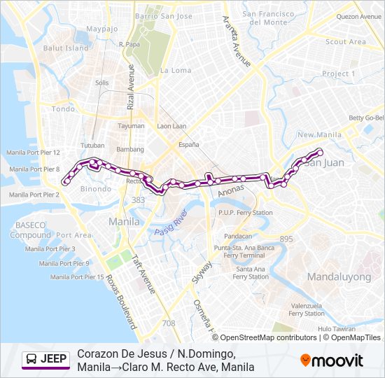 JEEP Bus Line Map