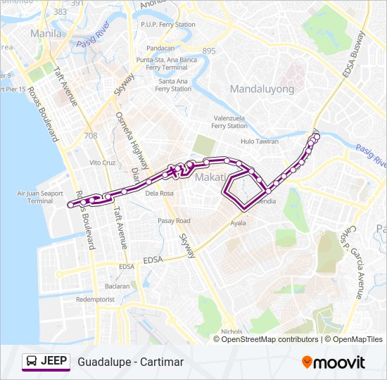 JEEP Bus Line Map