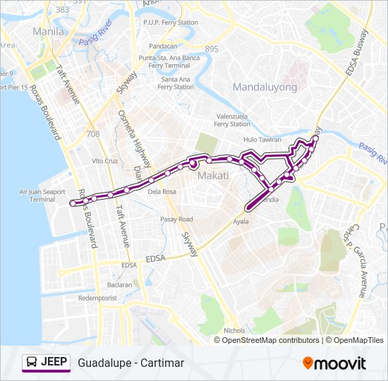 JEEP Bus Line Map