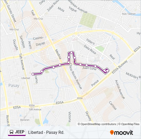 JEEP Bus Line Map