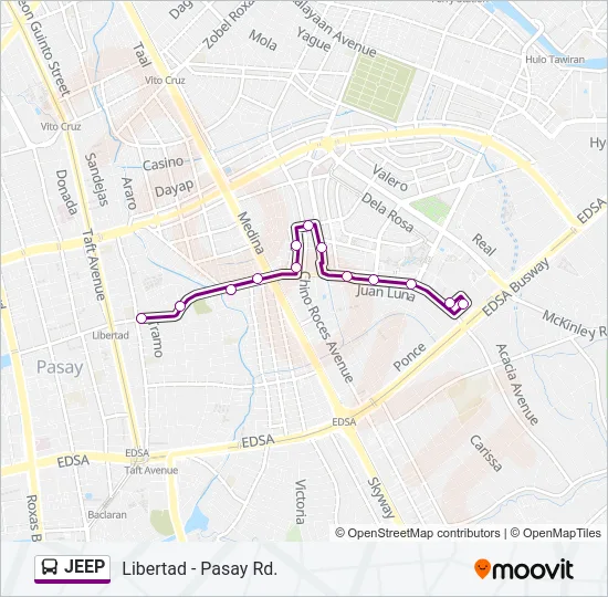 JEEP Bus Line Map