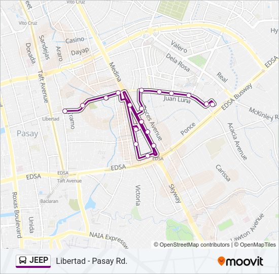 JEEP Bus Line Map