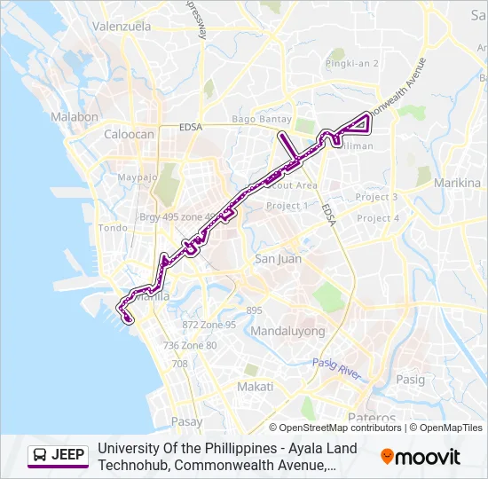 JEEP Bus Line Map