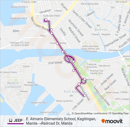 JEEP Bus Line Map