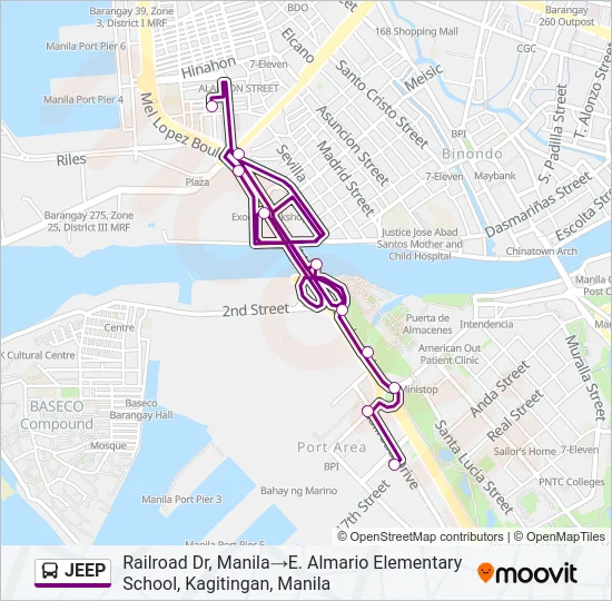 JEEP Bus Line Map