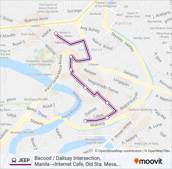 JEEP Bus Line Map
