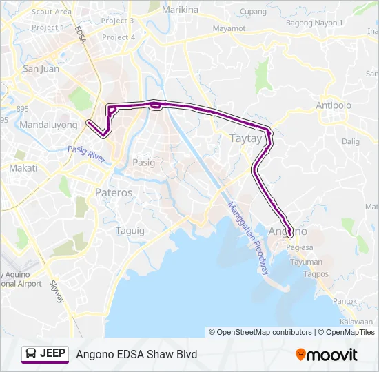 JEEP Bus Line Map