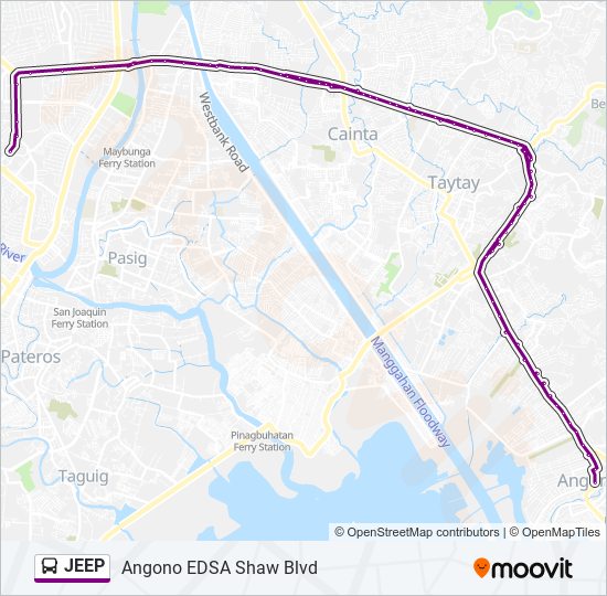 JEEP bus Line Map