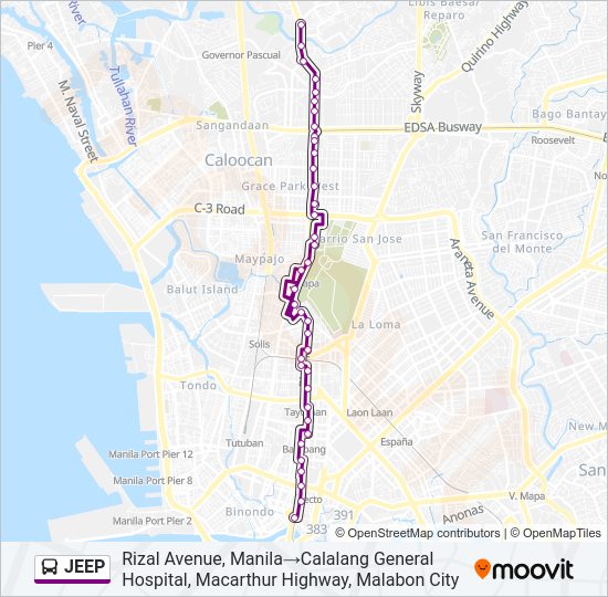 JEEP bus Line Map