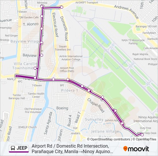 JEEP Bus Line Map