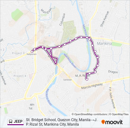 JEEP bus Line Map