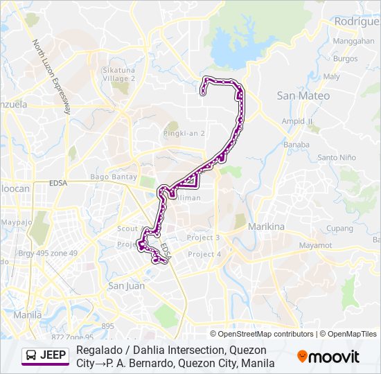 JEEP bus Line Map