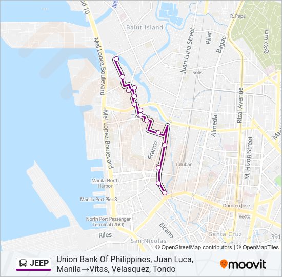 JEEP Bus Line Map