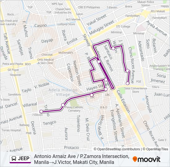 JEEP bus Line Map