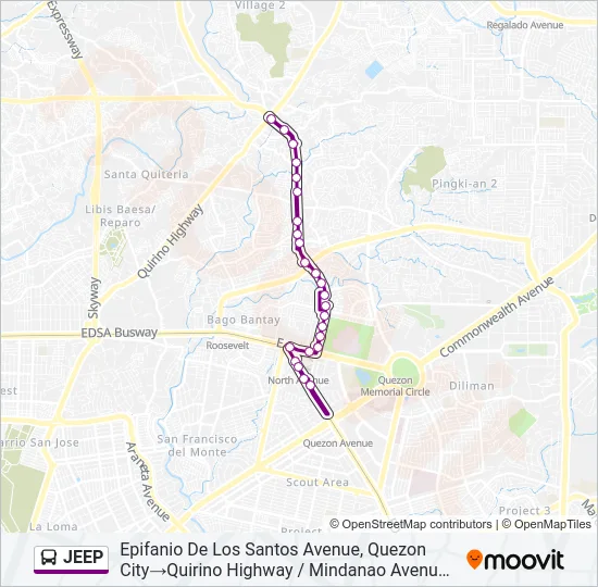 JEEP Bus Line Map