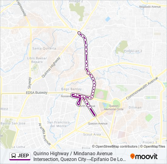 JEEP bus Line Map