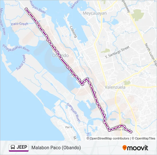 JEEP Bus Line Map