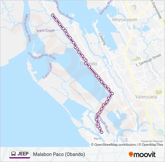 JEEP Bus Line Map