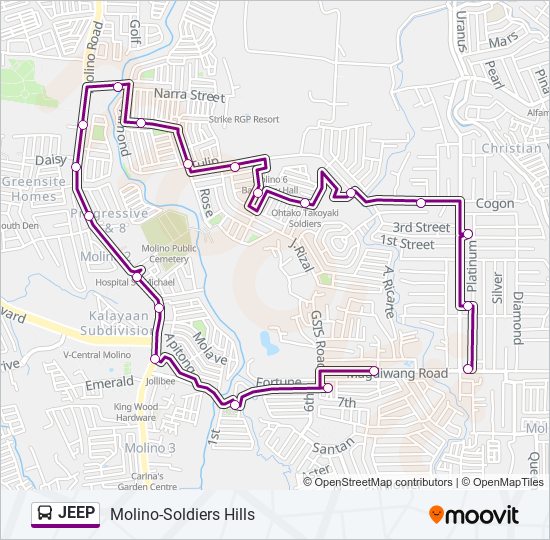 JEEP bus Line Map