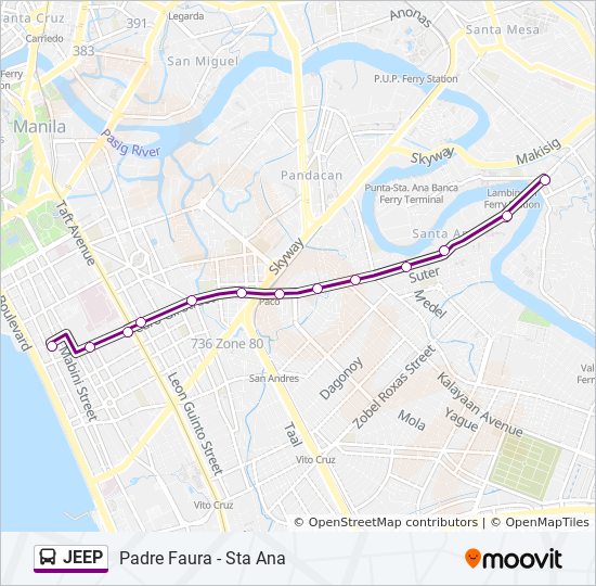 Sta Ana Manila Map Jeep Route: Schedules, Stops & Maps - Marcelo H. Del Pilar / Salas  Intersection, Manila‎→New Panaderos / Castañeda Intersection, Manila  (Updated)