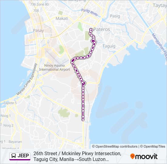 JEEP Bus Line Map