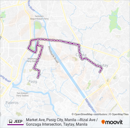 JEEP bus Line Map