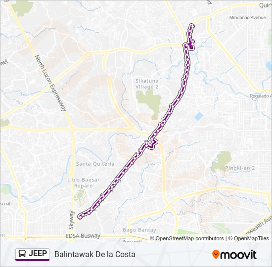 JEEP Bus Line Map