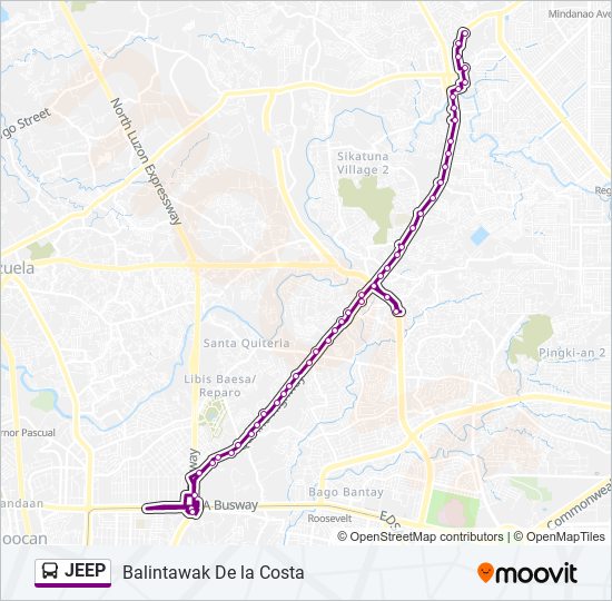 JEEP Bus Line Map