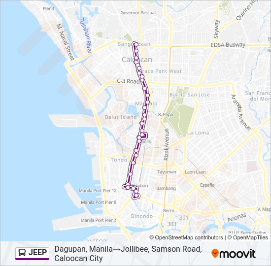 JEEP bus Line Map