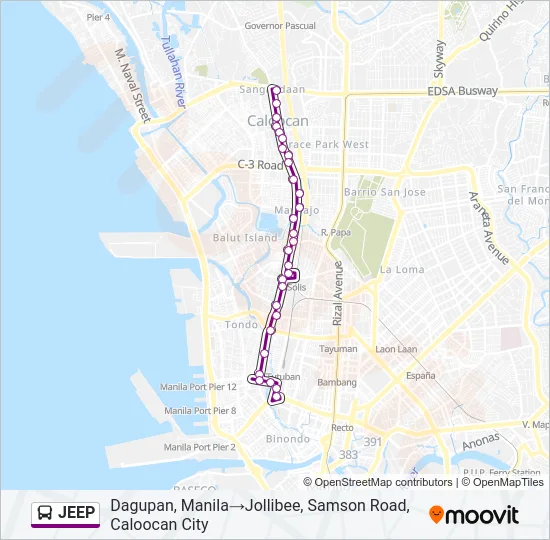 JEEP Bus Line Map