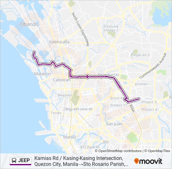 JEEP bus Line Map