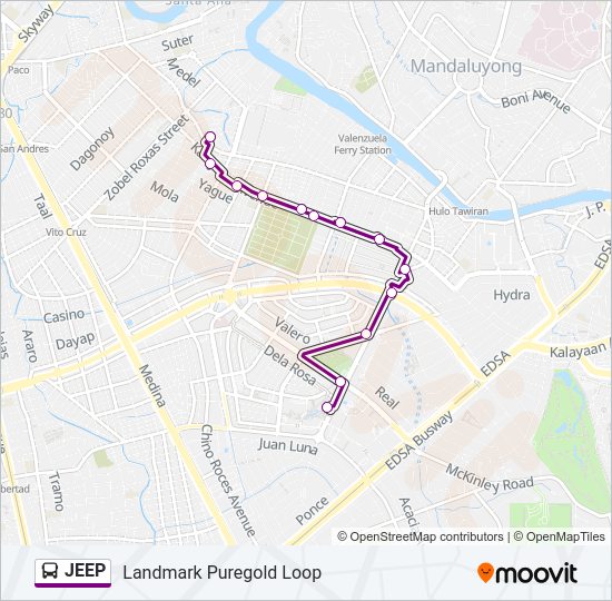 JEEP Bus Line Map