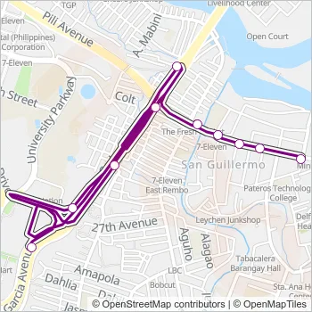 JEEP Bus Line Map