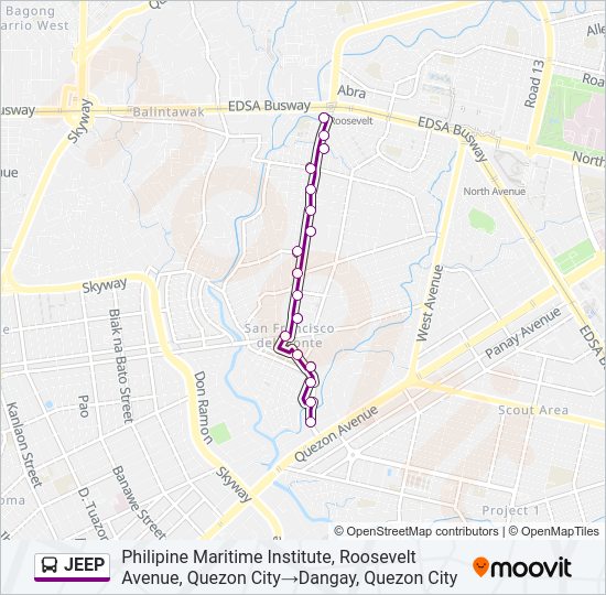 JEEP Bus Line Map