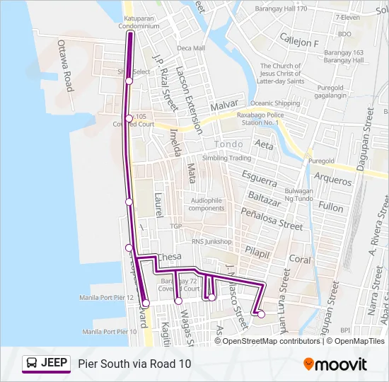 JEEP Bus Line Map